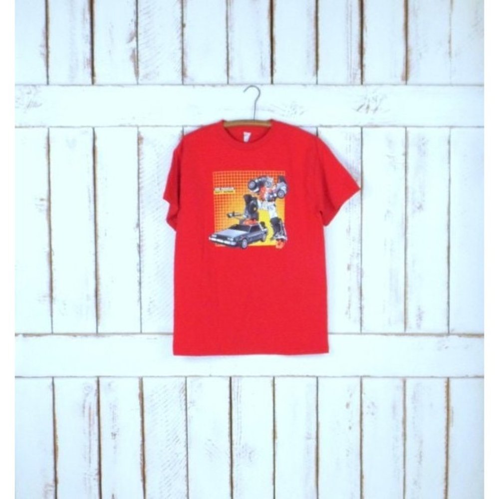 Red Time Traveler Marty McPrime cotton tshirt - Picture 6 of 6